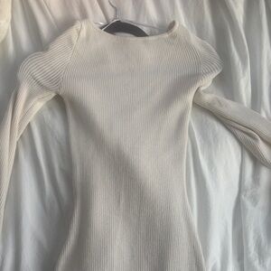 H&M Midlength Cream Sweater Dress